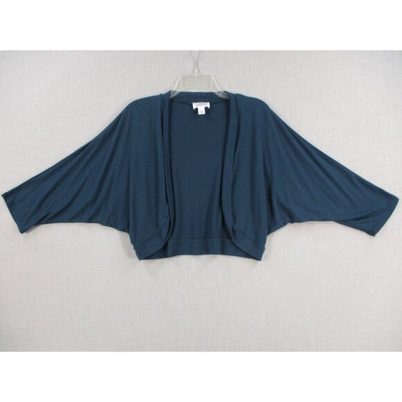 Loft Kimono Cardigan Shrug L Blue Modal Spandex - Picture 1 of 5